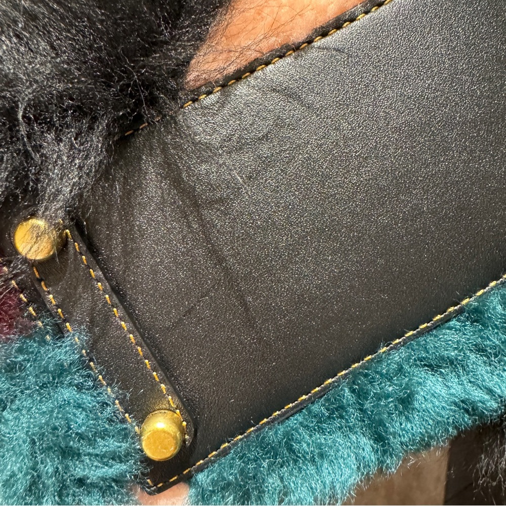 Coach Multicolor Patchwork Fur Shoulder Bag - Picture 11 of 14